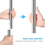 Simple Trending Standard Clothing Garment Rack, Rolling Clothes Organizer with Wheels and Bottom Shelves, Extendable, Chrome Simple Trending