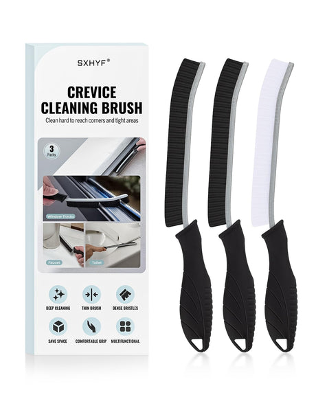 SXhyf Cleaning Brush - Hard Bristle Crevice Cleaning Brush, Multifunctional Gap Scrub Brush, Home Essentials, Bathroom Cleaner Tools for Household Use, Kitchen, Window, Faucets, Toilet, Grout, Car SXhyf
