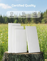 Marsail Farmhouse 6 Drawer Dresser, Wood Chest of Drawers with Natural Texture, Smooth Gliding Drawers, Versatile Storage Organizer Cabinet for Bedroom & Living Room, White and Brown Marsail