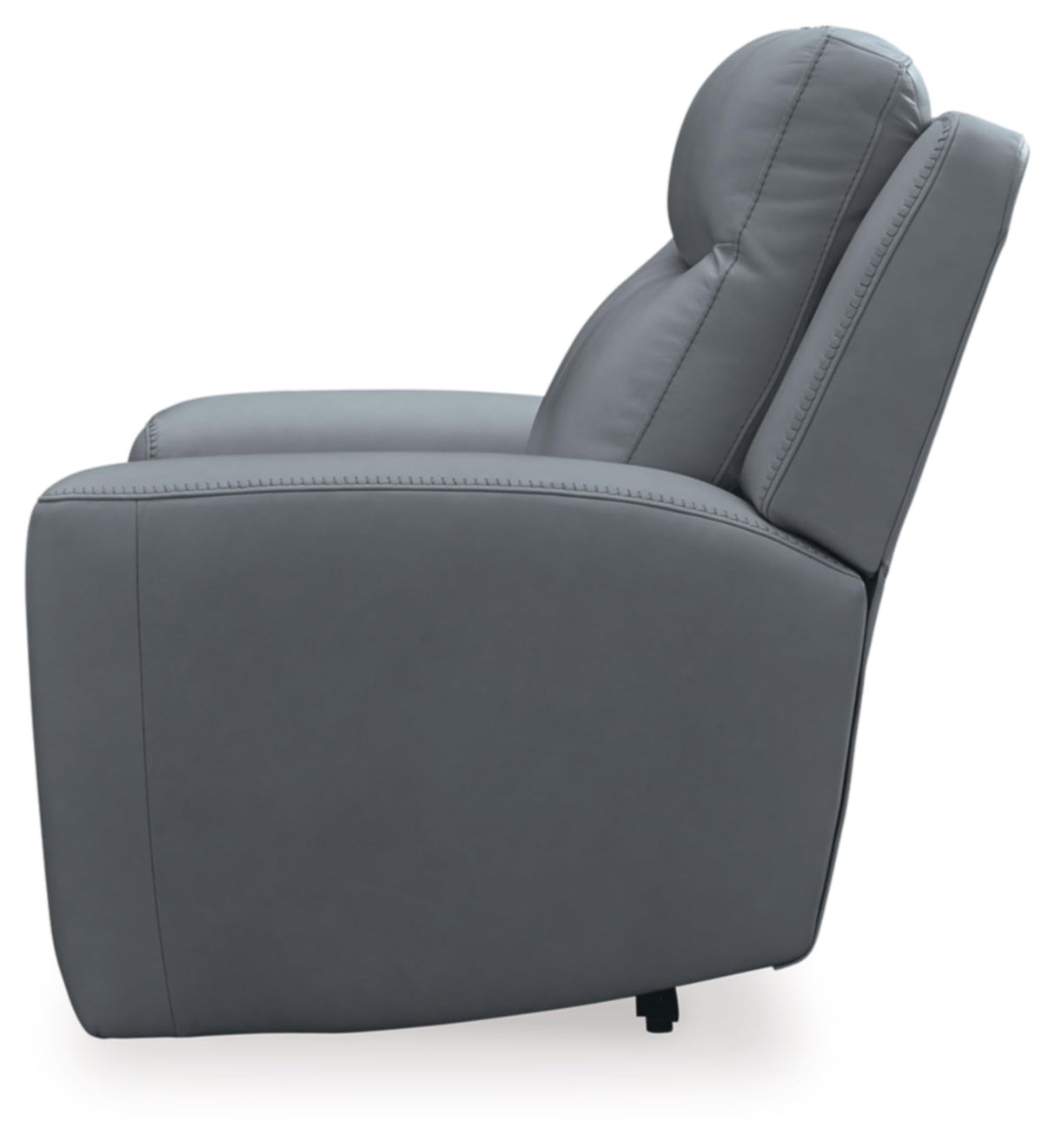 Signature Design by Ashley Mindanao Contemporary Leather Match Upholstered Power Recliner with Adjustable Headrest, Gray Signature Design by Ashley