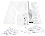 Rubbermaid Configurations Custom Closet Kit, 4-8 Ft. Adjustable Metal Wire Shelving, White Finish, Expandable Organization System, Hardware Included, for Home Closet/Pantry/Laundry/Mudroom Rubbermaid