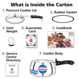 Hawkins 5 Litre Contura Pressure Cooker, Stainless Steel Inner Lid Cooker, Handi Cooker, Induction Cooker, Silver (SSC50) HAWKINS