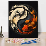TUMOVO Paint by Numbers for Adults Beginner, Yin Yang Symbol with Koi Fish Paint by Numbers Kid Paint by Number Kits DIY Acrylic Painting Kits Paint by Numbers for Kids Beginner, 16 x20 Inch TUMOVO