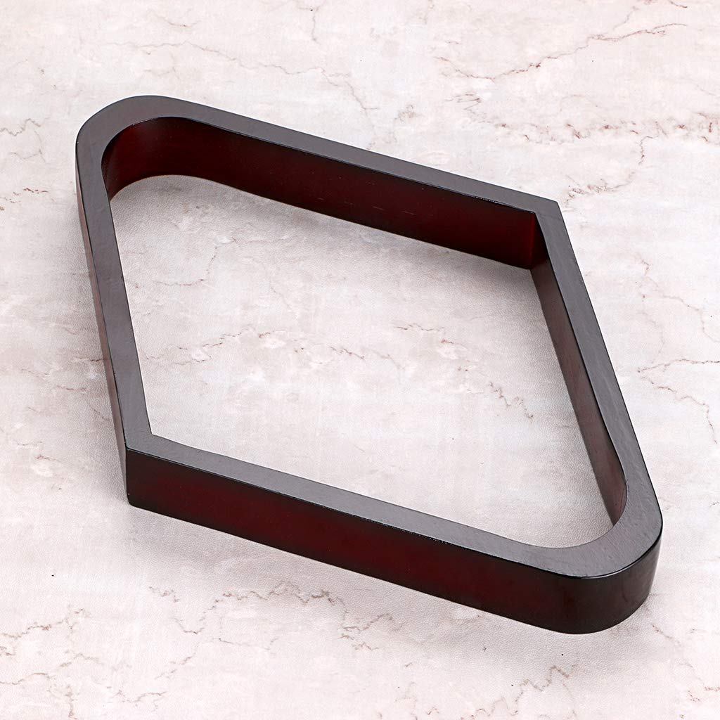 OwnMy Set of 2 Wooden Billiard Ball Rack Set, Vintage Solid Wood Billiard 8-Ball Triangle Rack & 9-Ball Diamond Rack Table Pool Ball Racks (Red) OwnMy