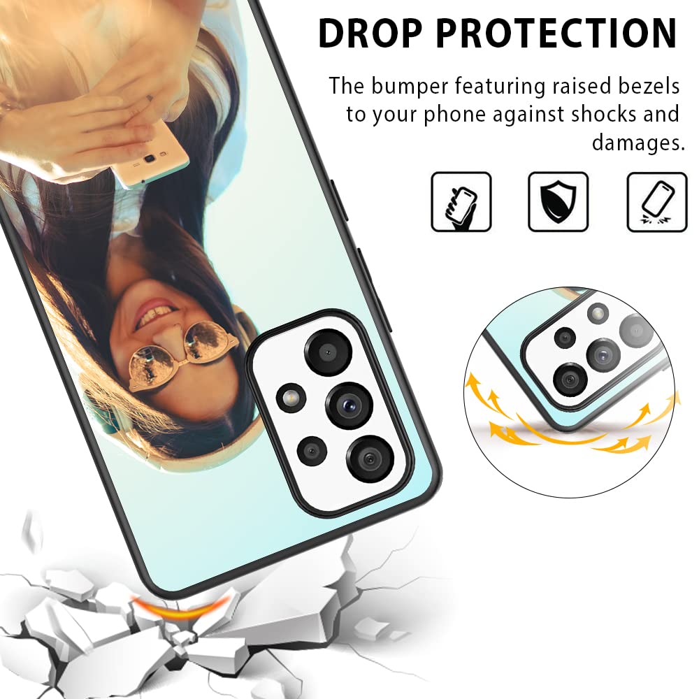 FOQENCCI 5 Piece Case for Samsung Galaxy A23 5G Sublimation Blank Case with Heat Press Blanks Printable DIY Phone Cases,Soft Anti-Slip Rubber + Hard PC Shockproof Custom Protective Cover FOQENCCI