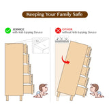 JOINICE,Mid Century Modern Dresser,5 Drawer Dresser with Storage,Chest of Drawers with Metal Handle,Large Wooden Drawer Organizer,Tall Dresser for Bedroom,Living Room,Hallway,Cherry JOINICE