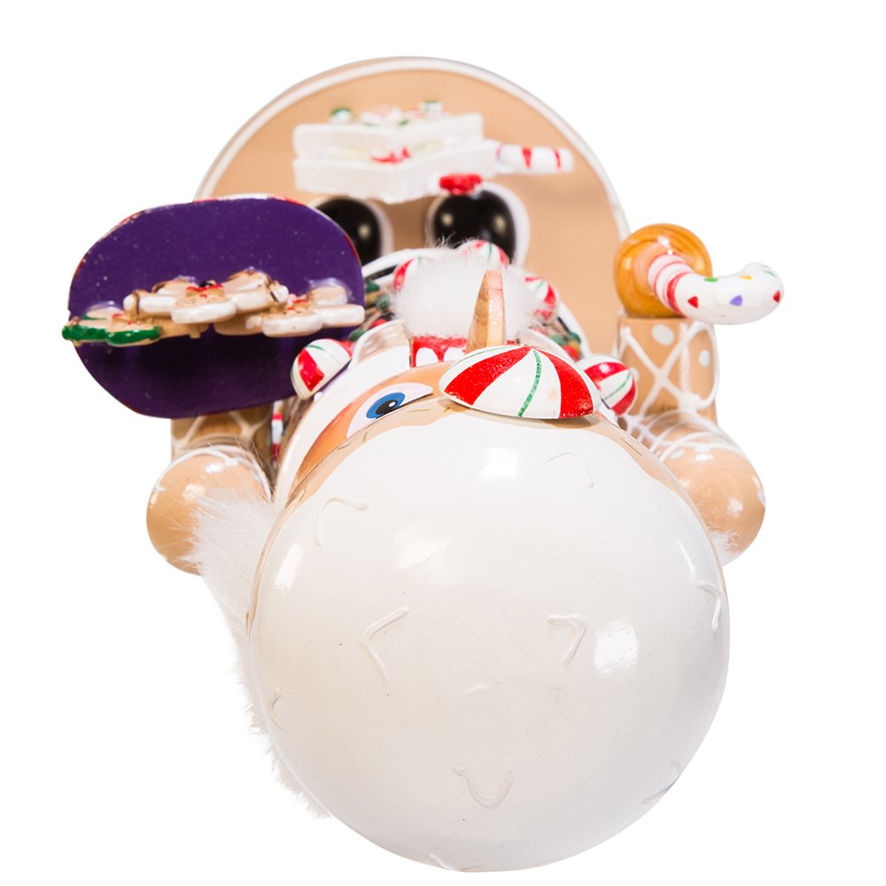 Kurt Adler 16-Inch Wooden Gingerbread Christmas Nutcracker (Color May Vary),Brown/Beige Kurt S. Adler