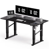 GTRACING 4 Legs Standing Desk with Dual Motor, 55 x 28 Inch Adjustable Height Desk with Power Outlets & LED Lights, Home Office Computer Workstation Sit Stand Up Desk with 3 Memory Preset GTRACING