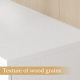 WOODTIME White 9 Drawer Dresser for Bedroom, 47.2“L Wooden Double Dresser, Modern Chest of Drawers Storage Organizer Dresser for Entryway Hallway WOODTIME