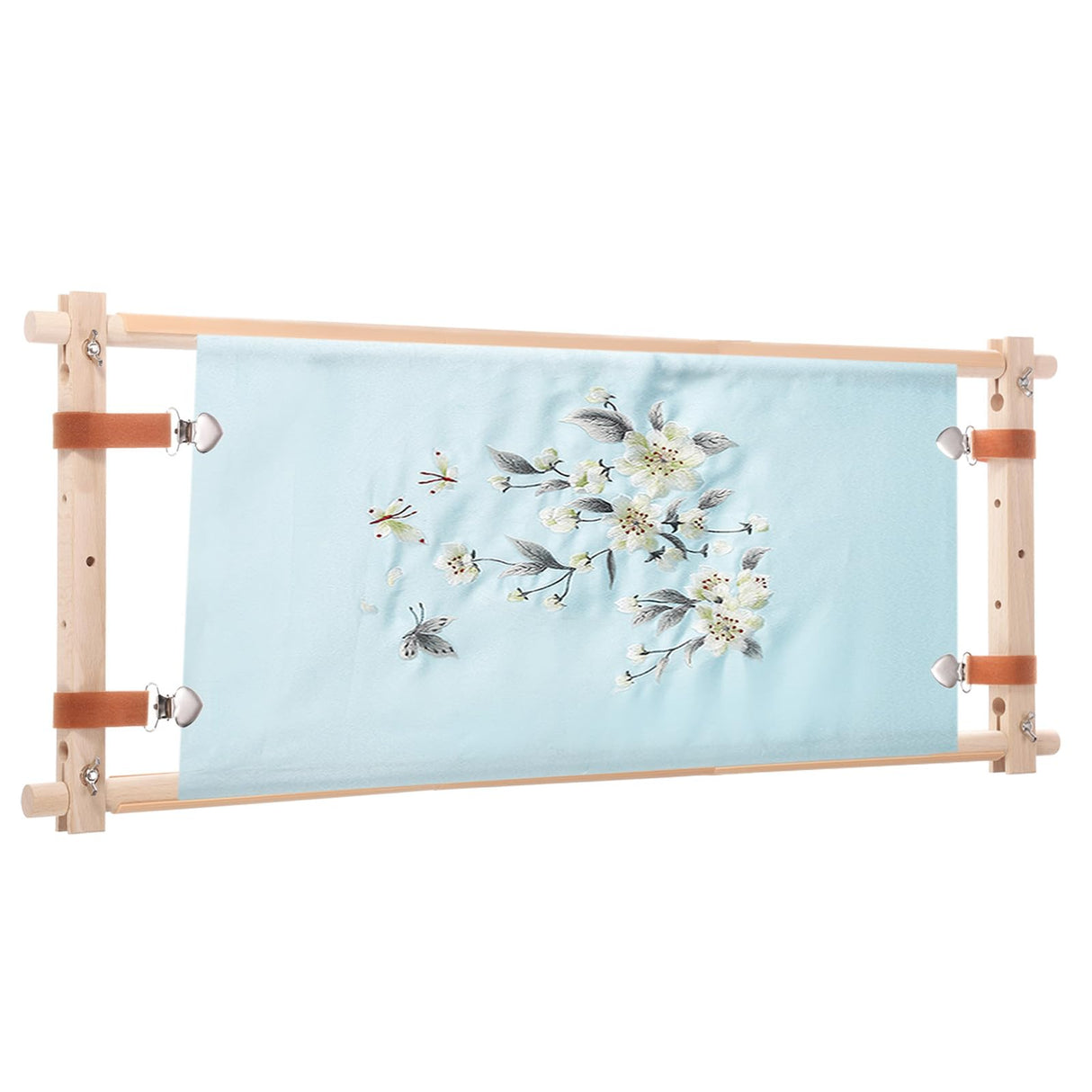 PATIKIL Needlepoint Embroidery Tapestry Scroll Frame, 33"x12" Beech Wooden Cross Stitch Frame Holder Quilting Hoop Stand Stitching Frame for Sewing PATIKIL