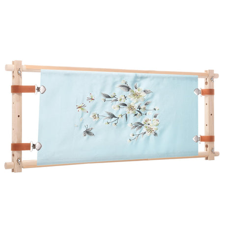 PATIKIL Needlepoint Embroidery Tapestry Scroll Frame, 33"x12" Beech Wooden Cross Stitch Frame Holder Quilting Hoop Stand Stitching Frame for Sewing PATIKIL