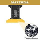 Trivd Frol 15PCS Titanium Oscillating Saw Blades Metal Cutting, Universal Multitool Blades for Metal Nails Hard Material and Wood Plastic, Multi Tool Blades Kits Fit Dewalt Bosch Milwaukee Ryobi Trivd Frol