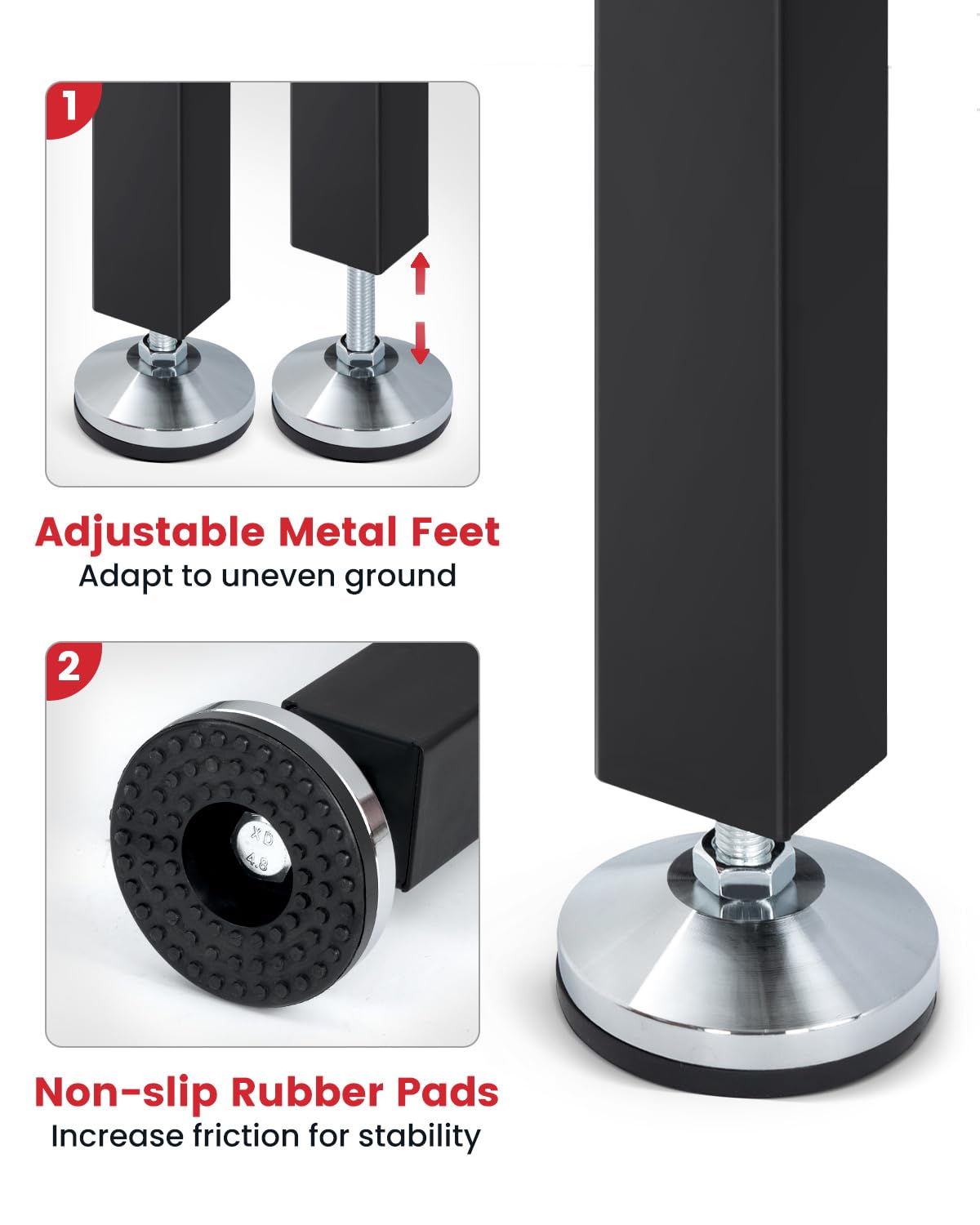 Workbench for Garage 48 Inch Work Bench Table Adjustable Height Rubberwood Tabletop Work Table with Power Outlets for Woodworking Shop Home Office Electronic Cutting Wood ENJOYWOOD