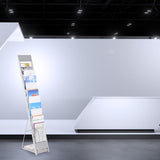 PATIKIL Detachable Magazine Display Racks Floor Standing 10 Layers Brochure Stand Catalog Literature Holder for Hotel, Exhibition, Office PATIKIL