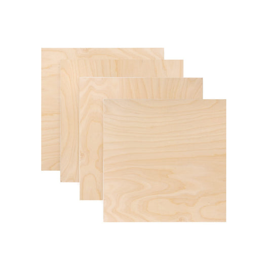 Walnut Hollow 1/4" x 12" x 12" Birch Plywood, (4 Pack), Natural Craft Wood - WoodArtSupply