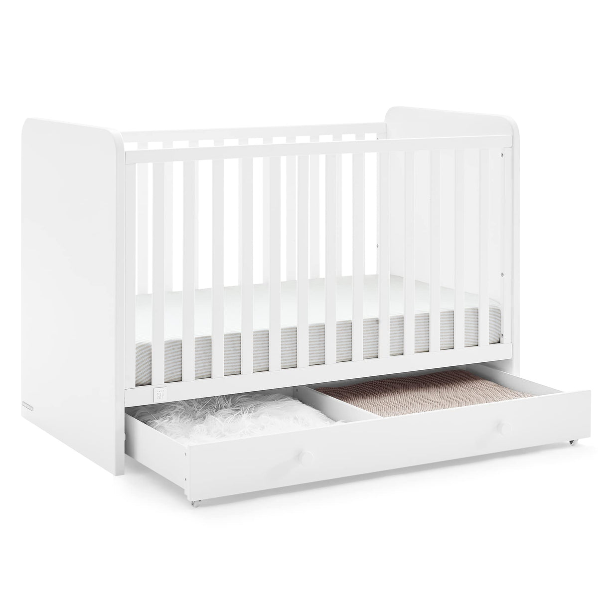 GAP babyGap Graham 4-in-1 Convertible Crib with Storage Drawer - Greenguard Gold Certified, Bianca White Delta Children