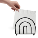 Blue Donuts Classic Arc Collection Napkin Holder – Napkin Holders for Tables, Farmhouse Napkins Holder, Dining Table Napkin Holders for Kitchen, Black Blue Donuts