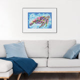 ARTEZA Paint by Number for Adults, 12x16 Inches, 21 Pieces, Turtle Paint by Numbers Kit, Comes with 1 Canvas Panel, 12 Acrylic Paint Pots, 5 Paintbrushes, Art Supplies for Home & Office Wall Decor ARTEZA