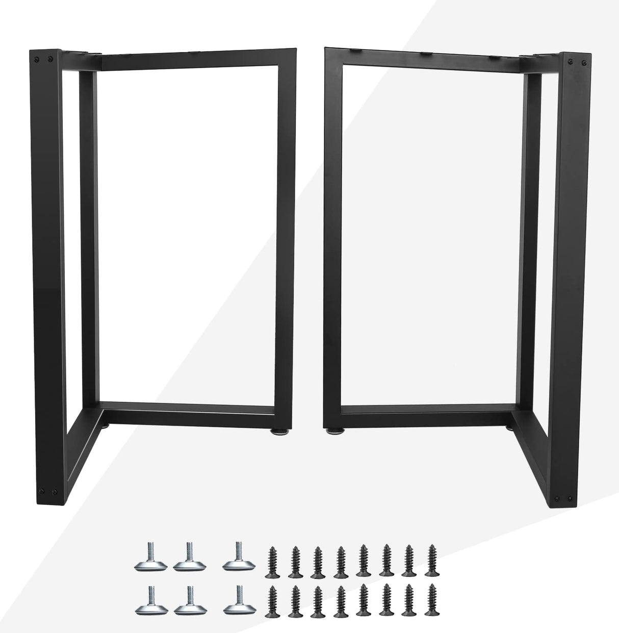 Luffioner Metal Table Legs 28 Inch,Table Legs Replacement Heavy Duty Square Tube Desk Legs Furniture Legs for Coffee Table, Dining Table Set of 2 Luffioner