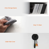 WAMPAT 70 inch Floating TV Console for 75 inch, Floating Entertainment Center Wall Mounted for Under TV, Floating TV Shelf for Living Room, White & Gray WAMPAT