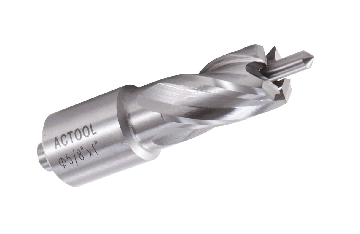ACTOOL 5/8" Diameter × 1" Depth of Cut HSS ANNULAR Cutter with 3/4'' Weldon Shank ACTOOL