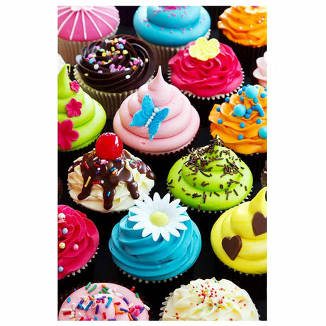500 Pieces Assorted Cupcake Jigsaw Puzzle for Adults and Kids Big Size Gift Idea (Cupcakes) fishwisdom