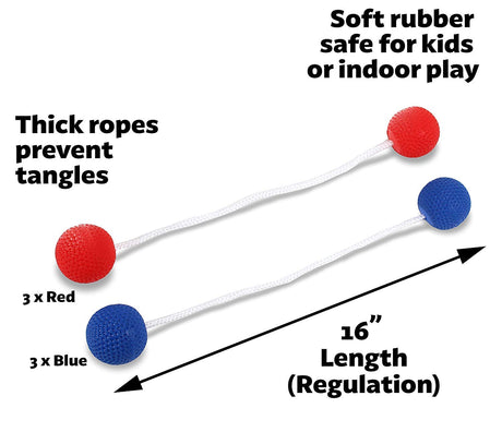 GoSports Indoor/Outdoor Ladder Toss Game Set with 6 Rubber Bolos, Carrying Case and Score Trackers GoSports