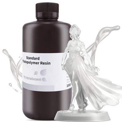 ELEGOO 3D Printer Resin, 405nm Fast UV Curing Standard Photopolymer Resin, High Precision, Non Toxic 3D Resin for Saturn 4/Saturn 3/Mars 5/Mars 4, LCD/MSLA/DLP 3D Printing, Translucent 1000G