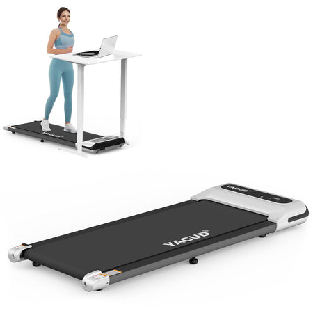 Yagud Under Desk Treadmill, Walking Pad for Home and Office, 2.5 HP Portable Walking Jogging Running Machine with Remote Control and LED Display, Sliver Yagud