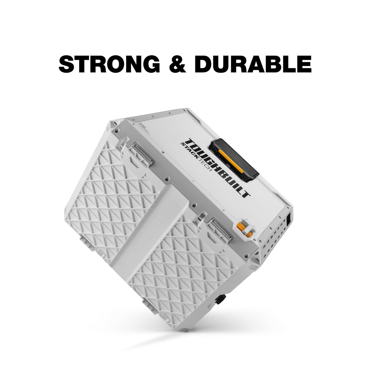 ToughBuilt XL Cooler, Stackable 38 Quart Hard Shell Chest for StackTech Boxes and Totes, White ToughBuilt