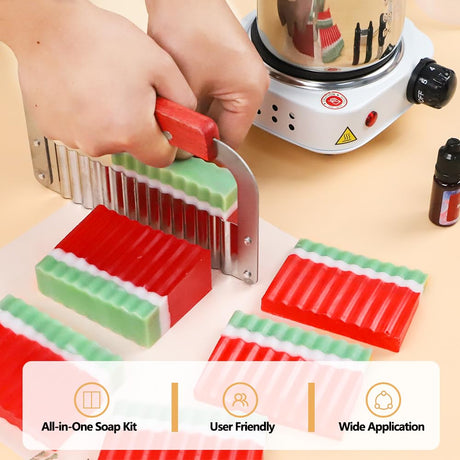 Fast METL Soap Making Kit with Electronic Hot Plate, All-in-One Soap Making Supplies with Melt & Pour Soap Base, Pouring Pot, Mold & Tools for Adults and Beginners Soap Craft FAST MELT