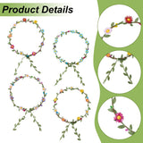 FREEBLOSS 8 Set Flower Crowns DIY Kit Daisy Flower Crown DIY Flower Crowns Headband Making Kit Handmade Floral Hair Accessories for Wedding Birthday Fairy Party Favors DIY Arts and Crafts FREEBLOSS