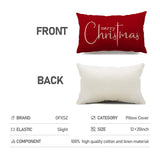 Christmas Throw Pillow Covers 12x20 Inch Set of 2 Merry Christmas Farmhouse Decorations Believe Holiday Decor Throw Cushion Case for Home Couch DFXSZ