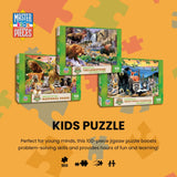 MasterPieces – 100 Piece Jigsaw Puzzle for Kid 6+ Years, Wildlife of The National Parks, Educational and Fun Game, Gift Idea for Children, 19" x 14" Masterpieces