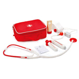 Award Winning Hape Doctor on Call Wooden Toddler Role Play and Accessory Set Red, L: 7.5, W: 3.1, H: 6.3 inch Hape