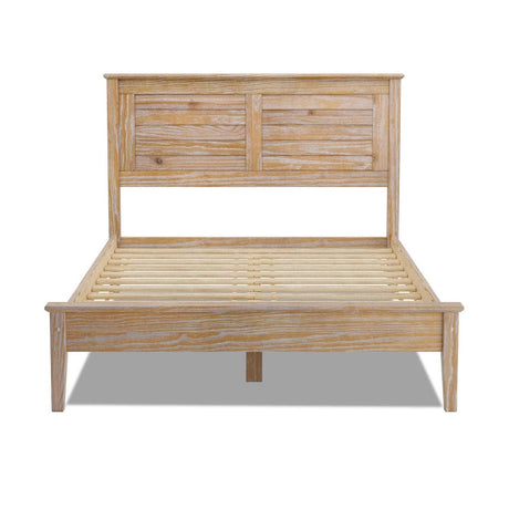 Grain Wood Furniture Greenport Solid Wood Platform Bed, Queen Size, Brushed Driftwood Grain Wood Furniture