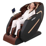 LIULINREST 2025 4D Massage Chair Full Body, Zero Gravity Massage Chair with SL-Track & Heating, Massage Shiatsu Recliner Chair with Smart Voice Control, Touchable Screen, Airbags, Foot Rollers (Brown) LIULINREST
