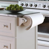 Homestyles Kitchen Cart with Stainless Steel Metal Top Rolling Mobile Kitchen Island with Storage and Towel Rack 54 Inch Width Off White homestyles