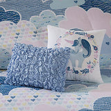 Intelligent Design Kids Comforter Vibrant Fun and Playful Unicorn Print Down Alternative All Season Children Bedding-Set, Girls Bedroom Décor, Twin/Twin XL, Cloud Blue with 2 dec pillows Intelligent Design