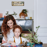 Family Wall Art Decor Inspirational Quotes Wall Hanging Sign-Together is Our Favorite Place to Be-Motivational Home Wall Art Decor Wood Plaque Sign 16"x5" SAC SMARTEN ARTS