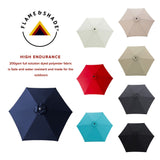 FLAME&SHADE 7.5 ft Outdoor Market Patio Table Umbrella with Tilt, Navy Blue FLAME&SHADE