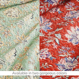 Southshore Fine Living, Inc. Oversized King Quilt Bedding Set, Jacobean Willow Floral Quilt Set with 2 Matching Pillow Shams, Lightweight California King Bed Spread, Soft Microfiber Fabric, Red Southshore Fine Living, Inc.