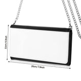 Saintrygo Sublimation Blank White Wallet with Chain Blank DIY Craft Bag Heat Transfer Pencil Pouch Faux Leather Makeup Bag Saintrygo