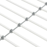 AEMSOFK Twin Over Twin Metal Bunk Bed with Trundle,Can be Divided Into Two Bed with Ladder & Guard Rail for Adults,No Box Spring Needed, Noise Free (White) AEMSOFK