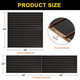 Black MDF Slat Wall Paneling for for Retail Display, Garage Slat Wall Storage Systems Slatwall Panels 1 Pack 4'x4', Easy-to-Install Adjustable Garage Tool Organizer, Fit for Storage & Display Generic