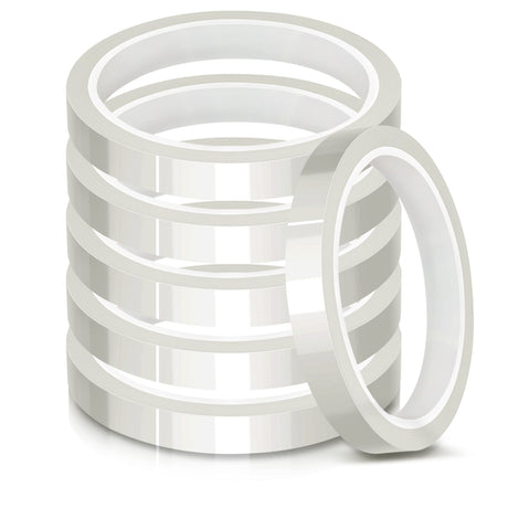 MS WGO High Temperature Tape Heat Tape Heat Resistant Tape Heat Transfer Tape Heat Tape for Sublimation No Residue 10mm X 33m 108ft (Transparent-6 Roll) MS WGO