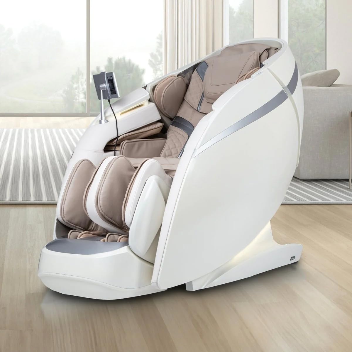 Osaki OS-Pro 4D DuoMax SL-Track Massage Chair with Intelligent Health Detection, Dual Roller 4D Mechanism, Piano Key Massage, Taupe Osaki