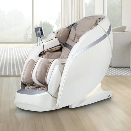 Osaki OS-Pro 4D DuoMax SL-Track Massage Chair with Intelligent Health Detection, Dual Roller 4D Mechanism, Piano Key Massage, Taupe Osaki