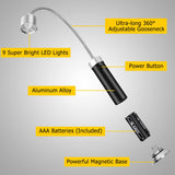 Barbecue Grill Lights, Grilling Gifts for Men Dad, BBQ Grill Accessories for Outdoor, Magnetic Base, Super Bright LED, 360 Degree Flexible Gooseneck, Stocking Stuffers, Pack of 2 Apicey