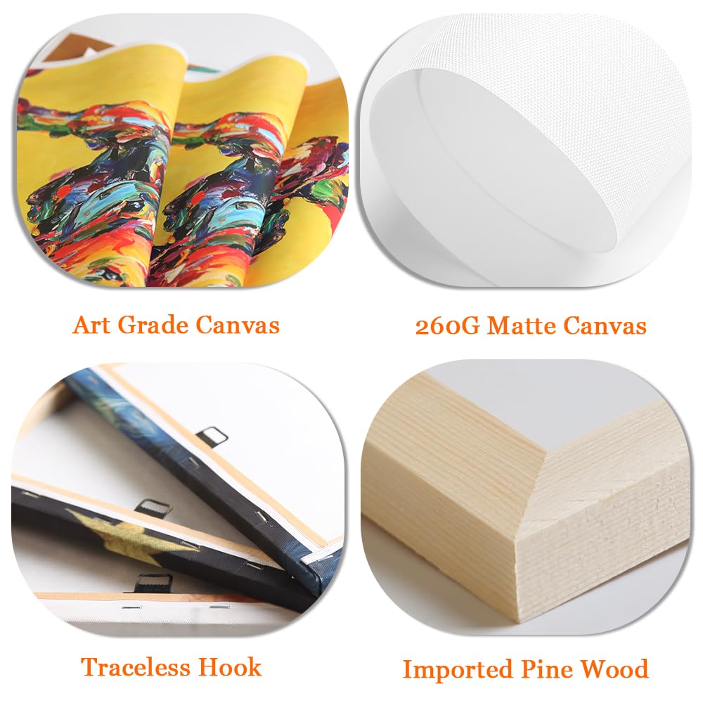 Pacimo Framed Wall Art Decorations Hawaii Cityscape Painting Print on Canvas Honolulu Diamond Head Mountain Skyline Modern Artwork for Home Office Gallery Wrapped Ready to Hang - 12"x16"x3 Panels Pacimo